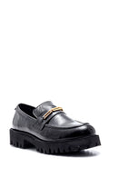 Women's Leather Patent Leather Buckle Loafer | Derimod Women's Leather Patent Leather Buckle Loafer | Derimod