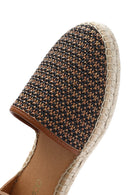 Women's Tan Straw Leather Espadrille Sandals with Ankle Buckle | Derimod Women's Tan Straw Leather Espadrille Sandals with Ankle Buckle | Derimod