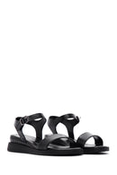 Kadın Siyah Comfort Sandalet | Derimod Kadın Siyah Comfort Sandalet | Derimod