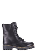 Lace-Up Women's Leather Boots | Derimod Lace-Up Women's Leather Boots | Derimod