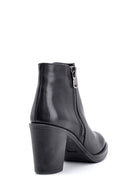 Women's Zippered Heeled Leather Boots | Derimod Women's Zippered Heeled Leather Boots | Derimod