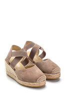 Women's Leather Suede Detailed Espadrilles | Derimod Women's Leather Suede Detailed Espadrilles | Derimod