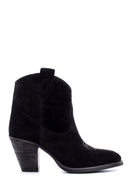 Women's Heeled Suede Leather Boots | Derimod Women's Heeled Suede Leather Boots | Derimod