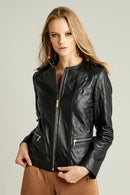 Lopez Kadın Deri Ceket | Derimod Lopez Kadın Deri Ceket | Derimod