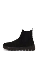 Male Black Thick-Soled Nubuck Leather Chelsea Boots | Derimod Male Black Thick-Soled Nubuck Leather Chelsea Boots | Derimod