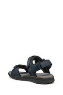 Geox Men's Navy Blue U Spherica Ec5 B- Nbk Synt.Le Double Strap Fabric Sandals | Derimod Geox Men's Navy Blue U Spherica Ec5 B- Nbk Synt.Le Double Strap Fabric Sandals | Derimod
