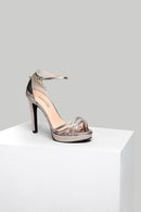 Bilekten Bağlamalı Kurşuni Kadın Topuklu Deri Ayakkabı | Derimod Bilekten Bağlamalı Kurşuni Kadın Topuklu Deri Ayakkabı | Derimod