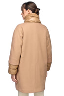 Geox Women's Brown W Diamante Long Coat | Derimod Geox Women's Brown W Diamante Long Coat | Derimod