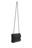 Women's Black Long Strap Stone Evening Shoulder Bag | Derimod Women's Black Long Strap Stone Evening Shoulder Bag | Derimod