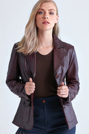 Como Kadın Deri Ceket | Derimod Como Kadın Deri Ceket | Derimod