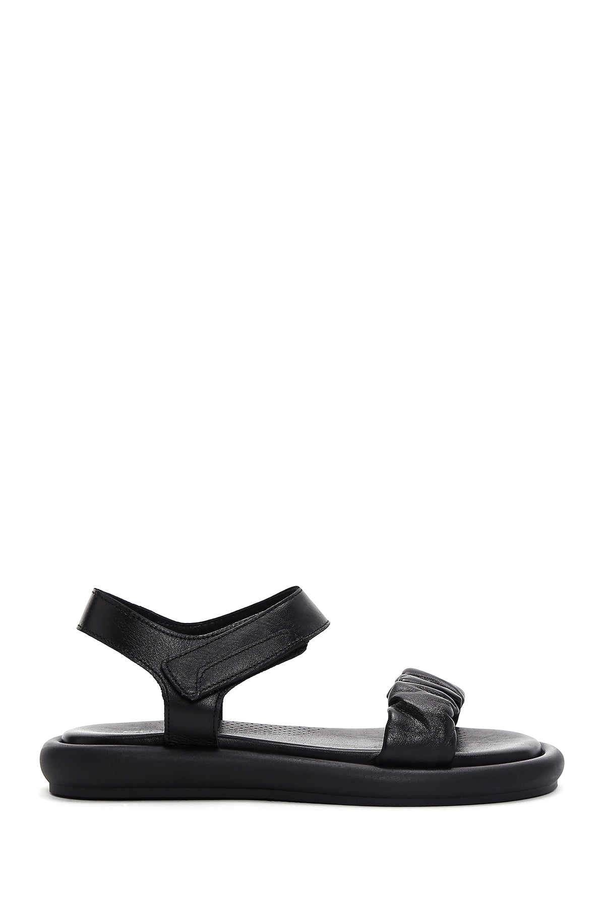 Kadın Siyah Deri Comfort Sandalet 23SFD362018 | Derimod