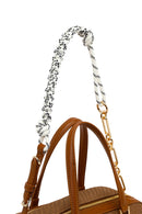 Woman Tan Long Strap Printed Shoulder Bag | Derimod Woman Tan Long Strap Printed Shoulder Bag | Derimod