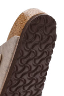 Birkenstock Kadın Vizon Arizona Bf Çift Tokalı Metalik Terlik | Derimod Birkenstock Kadın Vizon Arizona Bf Çift Tokalı Metalik Terlik | Derimod