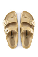 Birkenstock Kadın Altın Arizona Eva Glamour Çift Bantlı Metalik Terlik | Derimod Birkenstock Kadın Altın Arizona Eva Glamour Çift Bantlı Metalik Terlik | Derimod