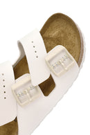 Birkenstock Kadın Beyaz Arizona Bf Çift Bantlı Terlik | Derimod Birkenstock Kadın Beyaz Arizona Bf Çift Bantlı Terlik | Derimod