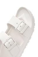 Birkenstock Kadın Beyaz Arizona Eva Çift Bantlı Terlik | Derimod Birkenstock Kadın Beyaz Arizona Eva Çift Bantlı Terlik | Derimod