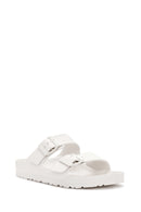 Birkenstock Women's White Arizona Eva Double-Strap Slippers | Derimod Birkenstock Women's White Arizona Eva Double-Strap Slippers | Derimod