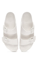 Birkenstock Kadın Beyaz Arizona Eva Çift Bantlı Terlik | Derimod Birkenstock Kadın Beyaz Arizona Eva Çift Bantlı Terlik | Derimod