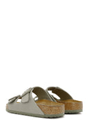 Birkenstock Erkek Yeşil Arizona Bf Çift Tokalı Terlik | Derimod Birkenstock Erkek Yeşil Arizona Bf Çift Tokalı Terlik | Derimod