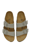 Birkenstock Erkek Yeşil Arizona Bf Çift Tokalı Terlik | Derimod Birkenstock Erkek Yeşil Arizona Bf Çift Tokalı Terlik | Derimod