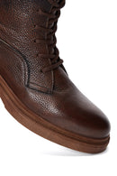Men's Brown Leather Boots | Derimod Men's Brown Leather Boots | Derimod