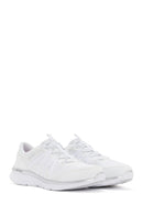 Skechers Women's White D'lux Comfort - Surreal Fabric Sneaker | Derimod Skechers Women's White D'lux Comfort - Surreal Fabric Sneaker | Derimod