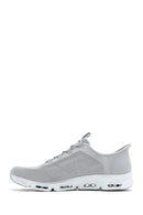 Skechers Women's Grey Glide Step Gratify Lace-Up Fabric Sneakers | Derimod Skechers Women's Grey Glide Step Gratify Lace-Up Fabric Sneakers | Derimod