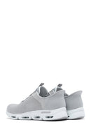 Skechers Women's Grey Glide Step Gratify Lace-Up Fabric Sneakers | Derimod Skechers Women's Grey Glide Step Gratify Lace-Up Fabric Sneakers | Derimod