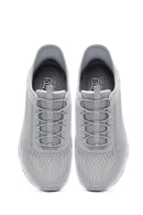 Skechers Women's Grey Glide Step Gratify Lace-Up Fabric Sneakers | Derimod Skechers Women's Grey Glide Step Gratify Lace-Up Fabric Sneakers | Derimod