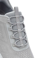 Skechers Women's Grey Glide Step Gratify Lace-Up Fabric Sneakers | Derimod Skechers Women's Grey Glide Step Gratify Lace-Up Fabric Sneakers | Derimod