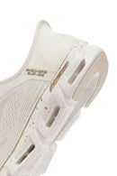 Skechers Women's Beige Glide Step Gratify Lace-Up Fabric Sneakers | Derimod Skechers Women's Beige Glide Step Gratify Lace-Up Fabric Sneakers | Derimod