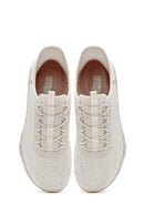 Skechers Women's Beige Glide Step Gratify Lace-Up Fabric Sneakers | Derimod Skechers Women's Beige Glide Step Gratify Lace-Up Fabric Sneakers | Derimod