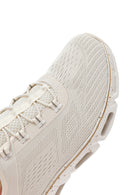 Skechers Women's Beige Glide Step Gratify Lace-Up Fabric Sneakers | Derimod Skechers Women's Beige Glide Step Gratify Lace-Up Fabric Sneakers | Derimod