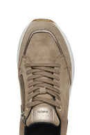 Geox Kadın Vizon New Kency Dolgu Taban Sneaker | Derimod Geox Kadın Vizon New Kency Dolgu Taban Sneaker | Derimod
