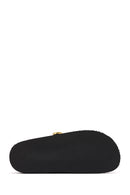 Women's Brown Buckled Suede Slippers | Derimod Women's Brown Buckled Suede Slippers | Derimod