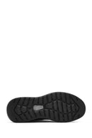 Erkek Siyah Bağcıklı Deri Sneaker | Derimod Erkek Siyah Bağcıklı Deri Sneaker | Derimod