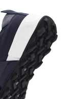 Men's Navy Blue Lace-up Thick-Sole Leather Sneaker | Derimod Men's Navy Blue Lace-up Thick-Sole Leather Sneaker | Derimod