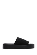 Women's Black Thick Soled Slippers | Derimod Women's Black Thick Soled Slippers | Derimod