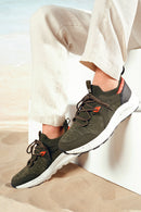 Derimod Zero Erkek Yeşil Bağcıklı Kumaş Sneaker | Derimod Derimod Zero Erkek Yeşil Bağcıklı Kumaş Sneaker | Derimod