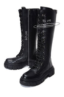Women's Black Leather Zippered Thick Soled Boots | Derimod Women's Black Leather Zippered Thick Soled Boots | Derimod