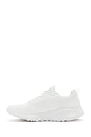Skechers Women's White Bobs Squad Chaos Lace-up Sneaker | Derimod Skechers Women's White Bobs Squad Chaos Lace-up Sneaker | Derimod