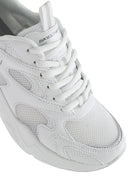 Skechers Women's White Bobs Bamina Lace-Up Chunky Sole Fabric Sneakers | Derimod Skechers Women's White Bobs Bamina Lace-Up Chunky Sole Fabric Sneakers | Derimod