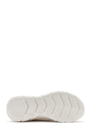 Skechers Women's White Bobs B Flex - Fan Fav Chunky Sole Fabric Sneakers | Derimod Skechers Women's White Bobs B Flex - Fan Fav Chunky Sole Fabric Sneakers | Derimod