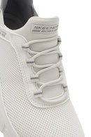 Skechers Women's White Bobs B Flex - Fan Fav Chunky Sole Fabric Sneakers | Derimod Skechers Women's White Bobs B Flex - Fan Fav Chunky Sole Fabric Sneakers | Derimod