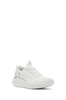 Skechers Women's White Bobs B Love - True Delight Lace-Up Chunky Sole Fabric Sneakers | Derimod Skechers Women's White Bobs B Love - True Delight Lace-Up Chunky Sole Fabric Sneakers | Derimod