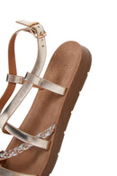 Women's Gold Ankle Strap Sandals | Derimod Women's Gold Ankle Strap Sandals | Derimod