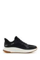 Skechers Men's Black Bobs Squad Lace-Up Chunky Sole Fabric Sneakers | Derimod Skechers Men's Black Bobs Squad Lace-Up Chunky Sole Fabric Sneakers | Derimod