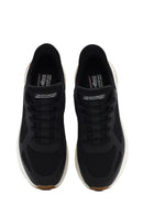 Skechers Men's Black Bobs Squad Lace-Up Chunky Sole Fabric Sneakers | Derimod Skechers Men's Black Bobs Squad Lace-Up Chunky Sole Fabric Sneakers | Derimod