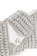 Women's Silver Long Strap Stone Mini Evening Dress Box Clutch Bag | Derimod Women's Silver Long Strap Stone Mini Evening Dress Box Clutch Bag | Derimod