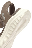Skechers Women's Beige Ultra Flex 3.0 - Summerville Chunky Sole Fabric Sandals | Derimod Skechers Women's Beige Ultra Flex 3.0 - Summerville Chunky Sole Fabric Sandals | Derimod